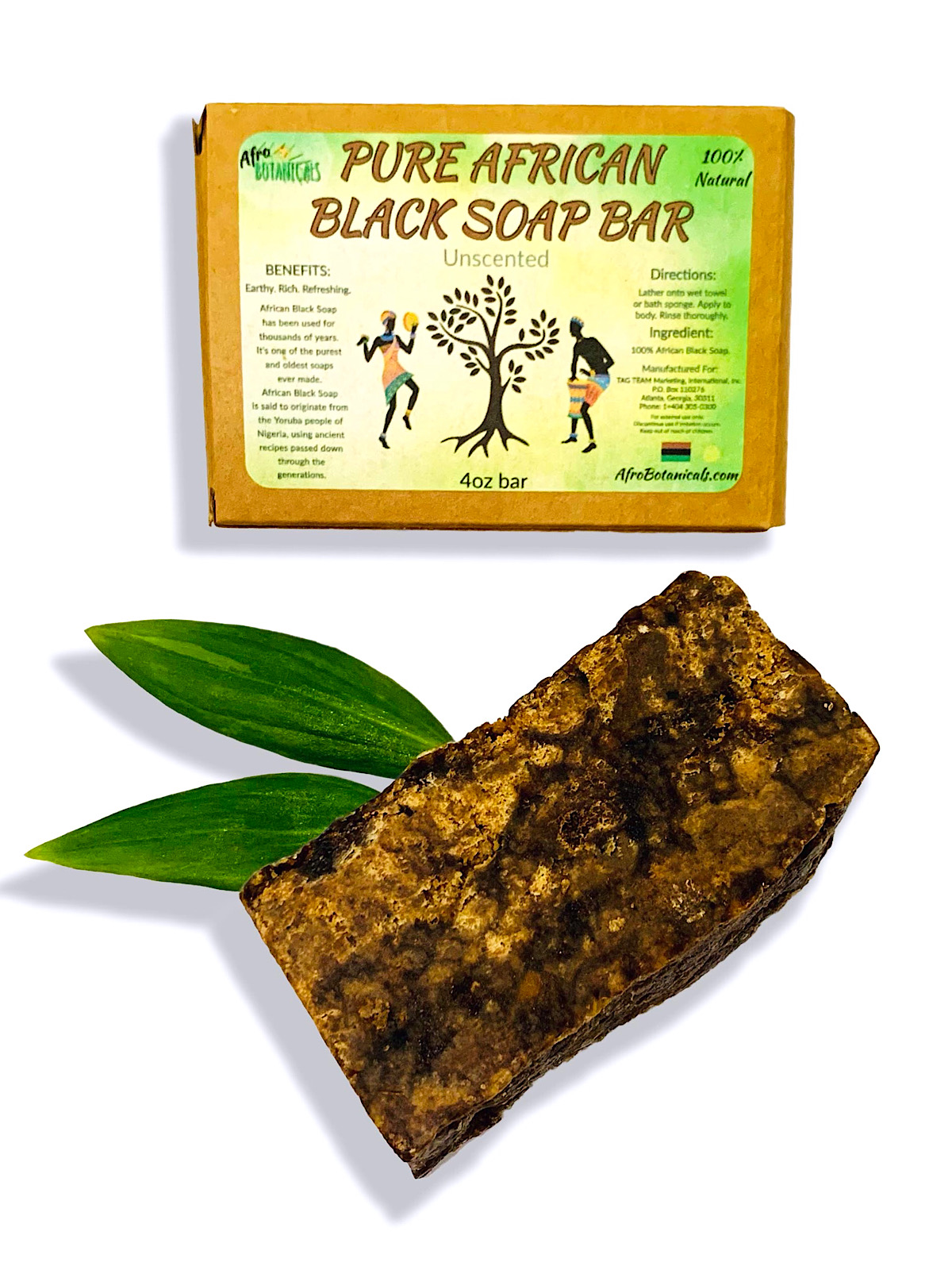 Afro Botanicals - Pure N Natural Body Care Set - Black Soap Bar